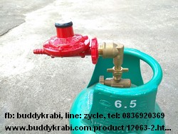 ข้อแปลงเกลียวถังปิกนิก 4 กก. แบบงอ BP สั้น 6.2 ซม.