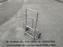 รถเข็น พับได้  กลาง รับน้ำหนักได้ 50 กก. ชุบโครเมี่ยม