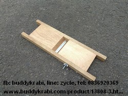 มีดหั่น (สไลซ์) กล้วย   กว้าง 12.5 x ยาว 40.5 x สูง 2.3 ซม., ใบมีดกว้าง 9 ซม.