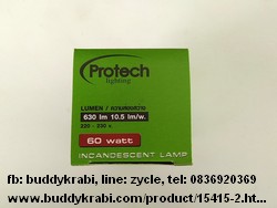 หลอดไส้ B22 Protech 60W     สีใส