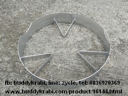 บังลมเตาแรงดันสูง (เตาเร่ง) KB-5, C-30   กว้าง 29.5 ซม. สูง 2 นิ้ว หนา 1.5 มม., ขาวางกระทะหนา 1.5 ซม.