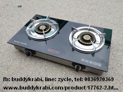 เตาแก๊สตั้งโต๊ะ (เตากล่อง) หัวคู่ Seiki หัวเตา 110 มม.  หน้ากระจก KT-620 (Meiki KM-880)