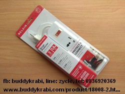 รางปลั๊ก 1 x 3 ช่อง Belkin 1.8 ม. 1 สวิทช์ สายดิน