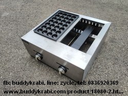 เตาทาโกะยากิแก๊ส  Nanotech 56 หลุม (2 ถาด) กระทะเหล็กหนา  NT-X113R-1