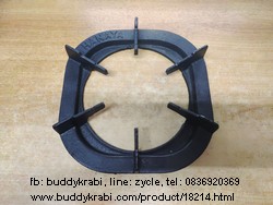 ขาตั้งหม้อ (กระทะ) รูปสี่เหลี่ยม Hanaya 24.5 x 25.5 ซม. ช่อง 18 ซม. เหล็กหล่อหนา DS-1623 สีดำ