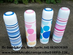 กระติกเก็บน้ำ   0.5 ลิตร  สเตนเลส   สีฟ้า, ชมพู