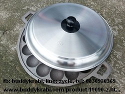ฝาครอบพิมพ์ (กระทะ) ขนมครก หูพลาสิก ศรคู่ 28 หลุม กว้าง 34 ซม.   ar-001-ir-lid