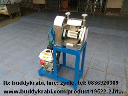 เครื่องคั้น (หีบ) น้ำอ้อย + แท่น CHH  เครื่องยนต์ Leal 5.5 HP