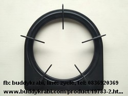 ขาตั้งหม้อ (กระทะ) รูปเกือกม้า Seiki 23.5 x 24.5 ซม., ช่อง 18.5 ซม.     สีดำ