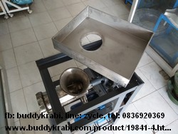 เครื่องบดเนื้อไฟฟ้า เหล็ก HL No.32 ถาดสเตนเลส มอเตอร์ 1.0 HP มีโซ่