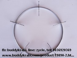 ขาตั้งหม้อ (กระทะ) รูปวงกลม ขอบบาง เตากระจก Otto 22.7 ซม.     สีเงิน
