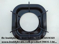 ขาตั้งหม้อ (กระทะ) รูปสี่เหลี่ยม Hosun 22 x 23 ซม. ช่อง 13 ซม.  หนาพิเศษ   สีดำ