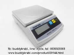 เครื่องชั่ง (ตาชั่ง) ดิจิตอล เล็ก Sunford 5 กก. ขนาดจานชั่ง กว้าง 14 ซม. ลึก 17 ซม. จานแบน มีใบรับรอง ชั่งซื้อ-ขายได้ FEH5000