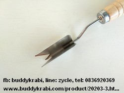 มีดปอกตาสับปะรด ด้ามไม้ ยาว 18.5 ซม. มีดปอกตาสับปะรด ด้ามไม้ ยาว 18.5 ซม.