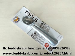 ช้อนตักไอติม แบบขูด Huaying หัวตักกว้าง 38 มม. ยาว 50 มม. อลูมิเนียม  HY-5494  สีเงินเงา
