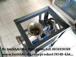 เครื่องบดเนื้อไฟฟ้า เหล็ก HL No.32 ถาดสเตนเลส มอเตอร์ 1.5 HP มีโซ่