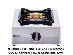 เตาแก๊สตั้งโต๊ะ (เตากล่อง) หัวเดี่ยว Rinnai หัวเตาเหล็กหล่อ 110 มม.  สเตนเลสทั้งตัว RT-901SC