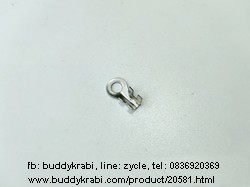 หางปลากลม 2 คีบ  5 มม.     สีเงิน