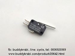 ไมโครสวิทช์ มีก้าน  15A 3 ขา  V-152-1C25  สีดำ